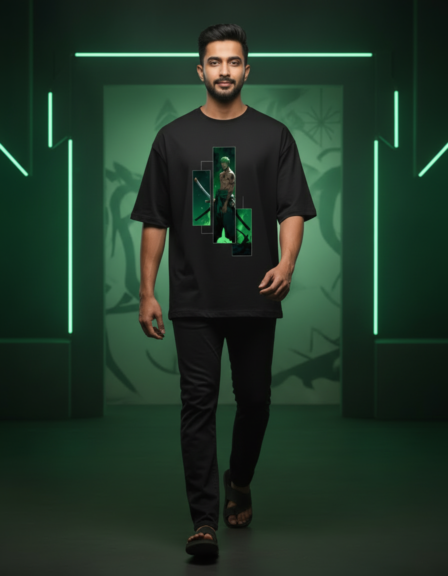 The Pirate Hunter Unisex Oversized Anime T-Shirt