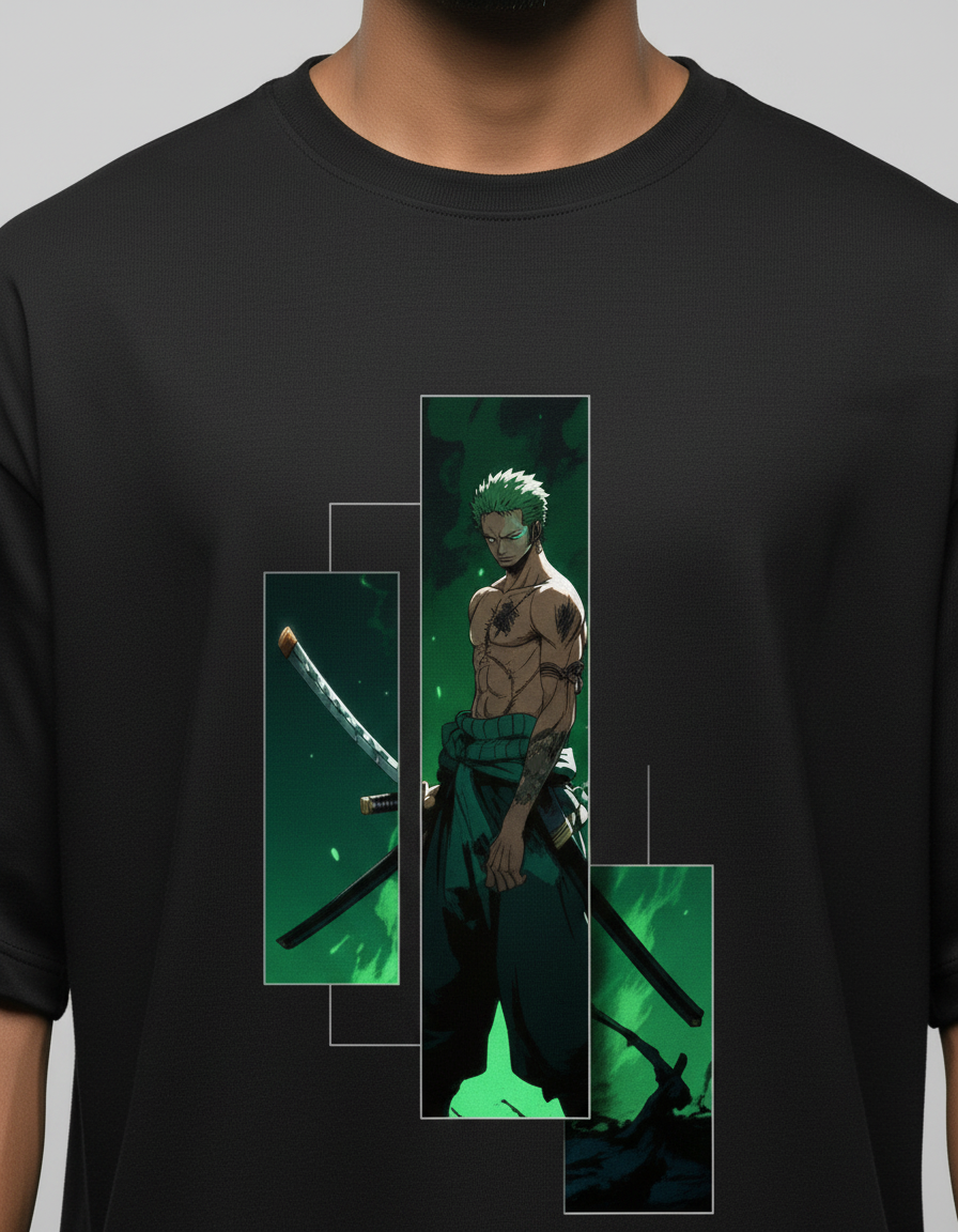 The Pirate Hunter Unisex Oversized Anime T-Shirt