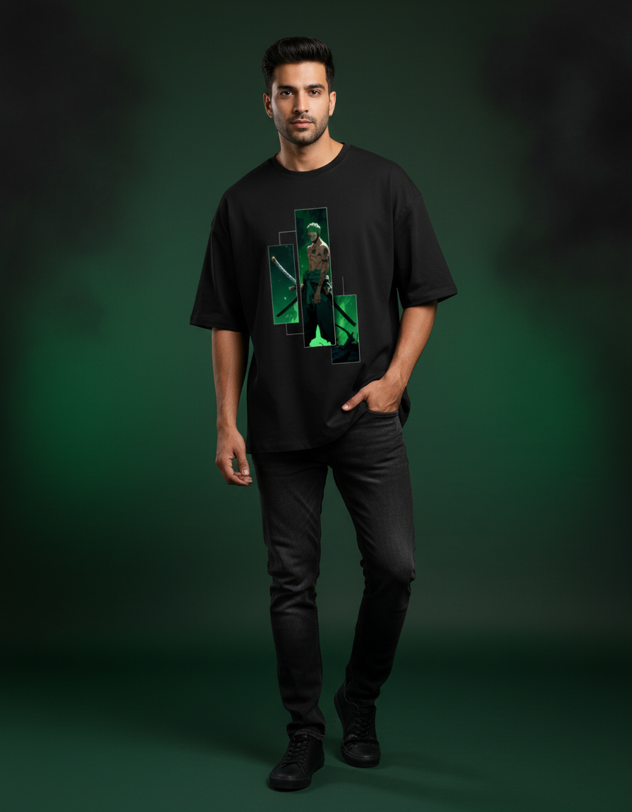 The Pirate Hunter Unisex Oversized Anime T-Shirt